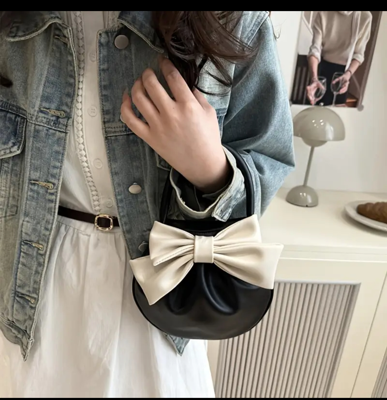 IMG_7887 Black Bow Handbag - Image 2